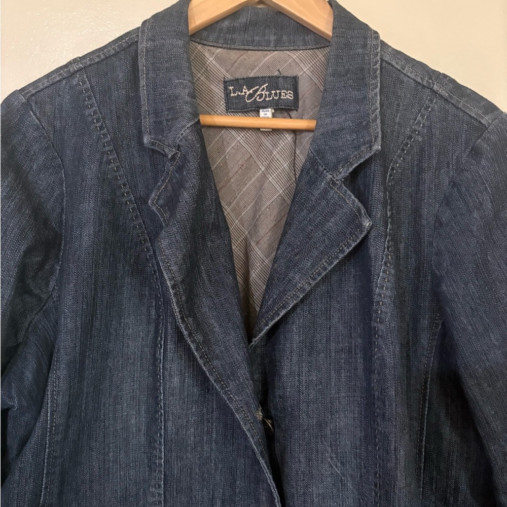 L.A. Blues Navy Denim‎ Jacket - Picture 2 of 6